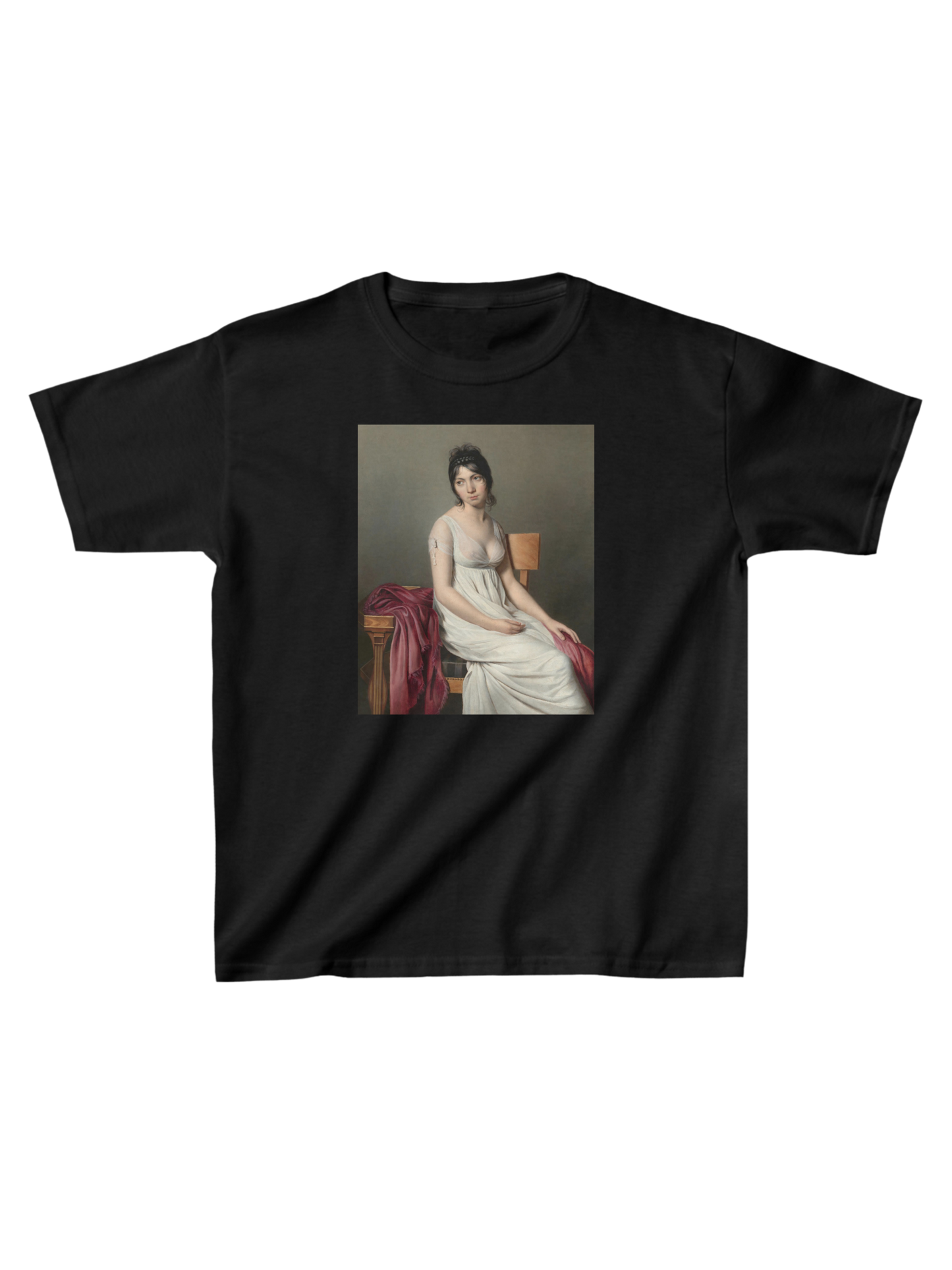 Portrait of a Young Woman Shrunken Baby Tee