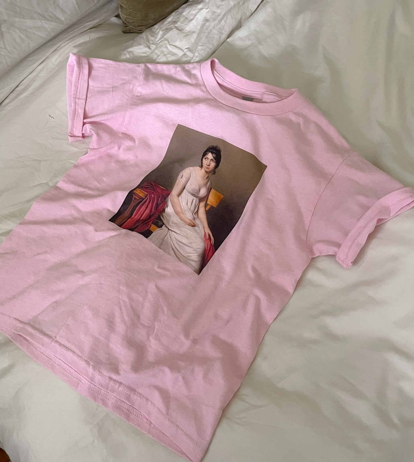 Portrait of a Young Woman Shrunken Baby Tee